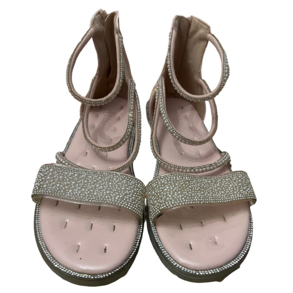 Girls pearls and rhinestones sandals - size 1.5
